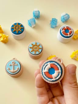 Nautical Clicker Keychain Fidget Toy Bundle 3d model
