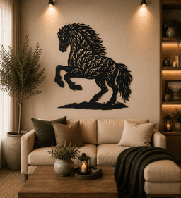 Majestic Wild Horse 2D Wall Art 3d model