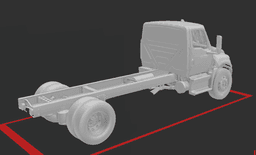 International Motors Navistar MV Truck Data dump 3d model