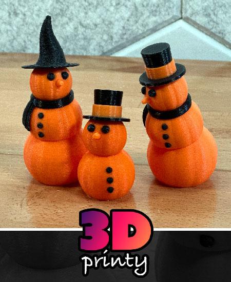 Lil Articulated Pumpkin Snowman Fidget 3d model