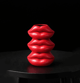 3D Lips Vase | Modern Face Embossed Lip Planter | Pop Art Flower Vase - Home Decor 3d model