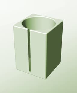 CS128-200-S Modular Stacking slotted container for home decor 3d model