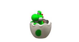 Yoshi Easter Egg (No Shell) 3d model
