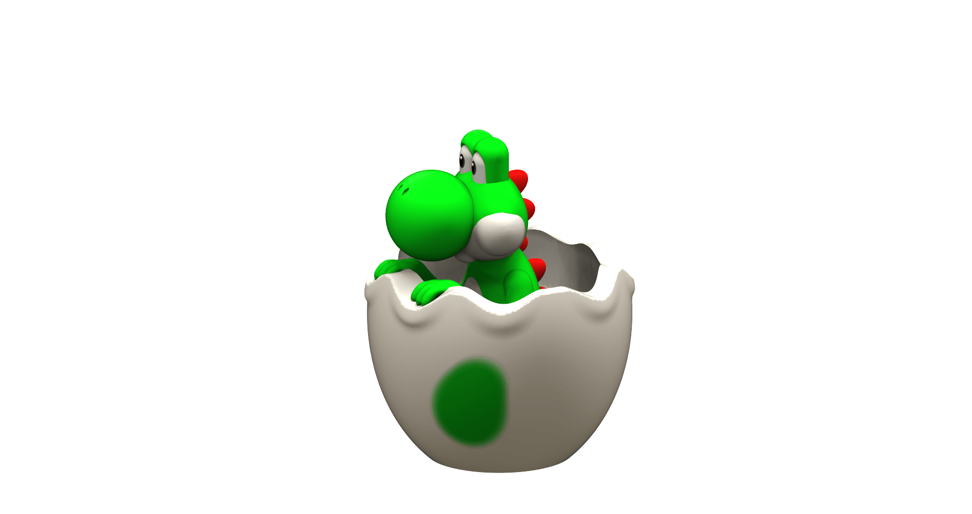 Yoshi Easter Egg (No Shell) 3d model