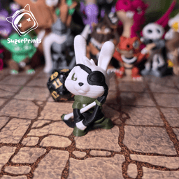 Harengon Ranger - Easy Multicolor FDM RPG Minis (No supports) 3d model