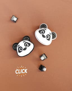 Panda Fidget Clicker Keychain, Cute Desk Toy 3d model