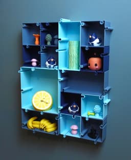 Infinite puzzle wall shelf 3d model