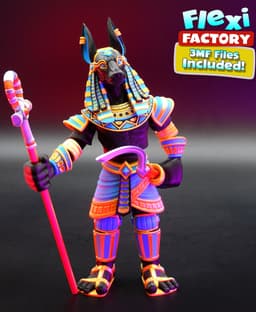 Flexi Factory Anubis with 3mf and XL/Cut versions! 3d model
