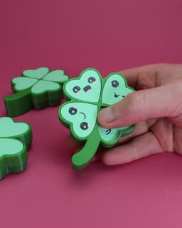Lucky Clover Fidget Clickers - Keychain Shamrocks - Saint Patrick's Day 3d model