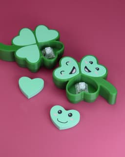 Lucky Clover Fidget Clickers - Keychain Shamrocks - Saint Patrick's Day 3d model