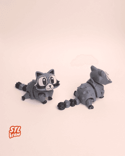 Cute articulated Raccoon - Rookie, no support 3d model