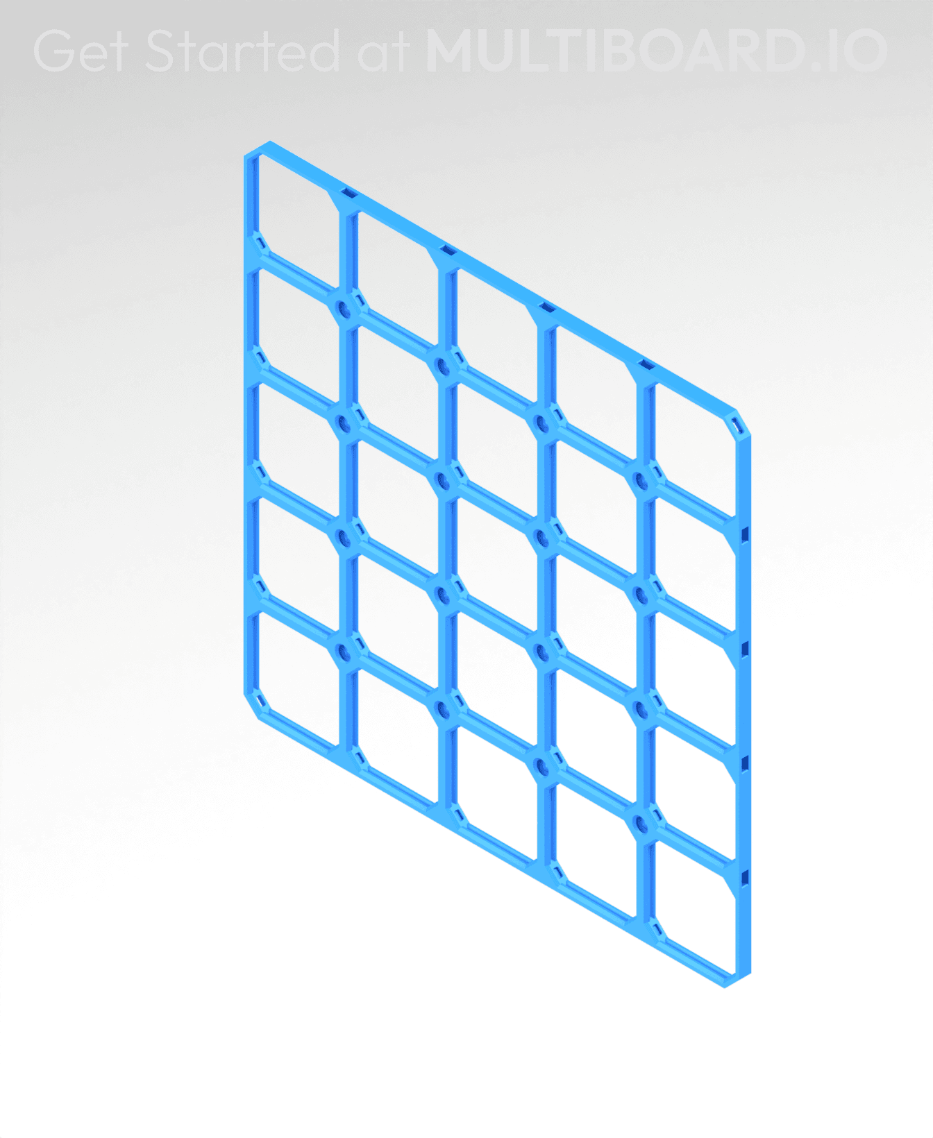 10x10 MU (5x5 LU) - MultiBoard Square Plate 3d model