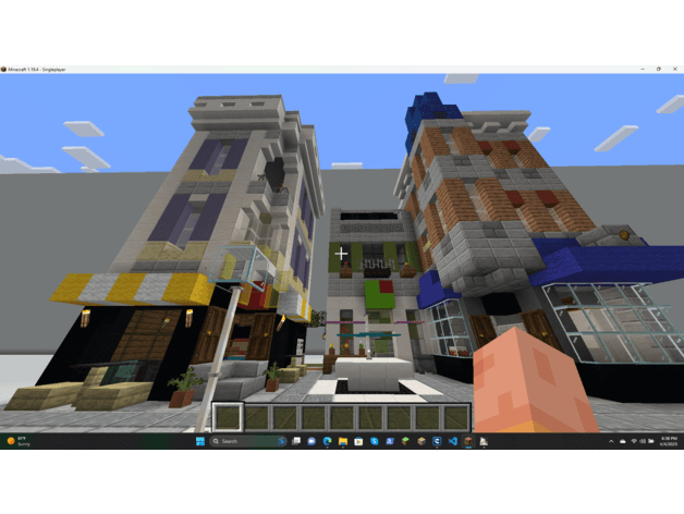 Minecraft Courtyard Apartment 3d model