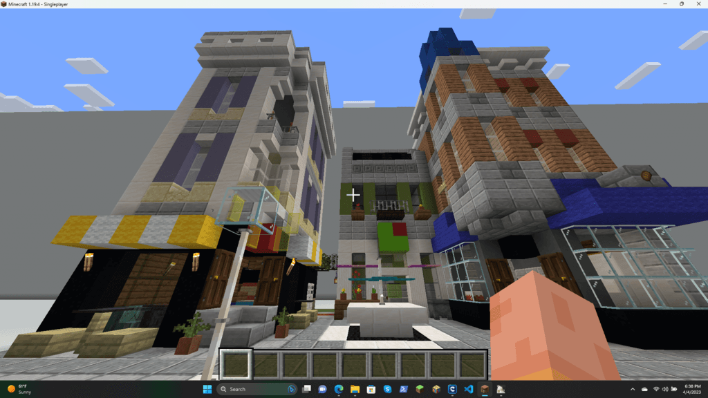 Minecraft Courtyard Apartment 3d model
