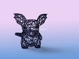#030 Nidorina Pokemon Wiremon Figure 3d model