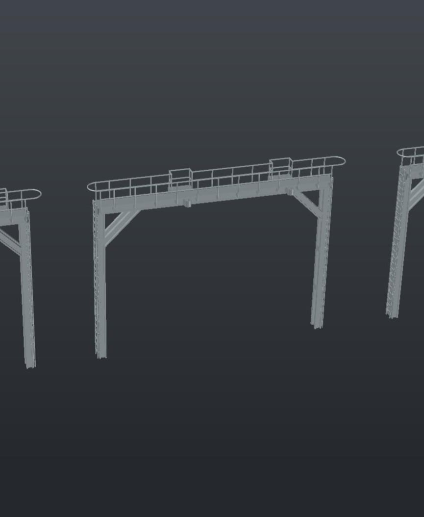 HO Southern Signal Bridge 3d model