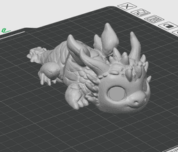 Baby Earth Dragon - Articulated Fantasy Model - No Supports 3D Print STL/3MF 3d model