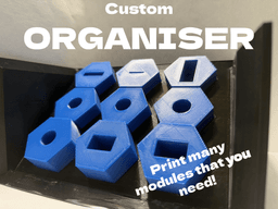 Low-poly organiser with 5 different modules 3d model