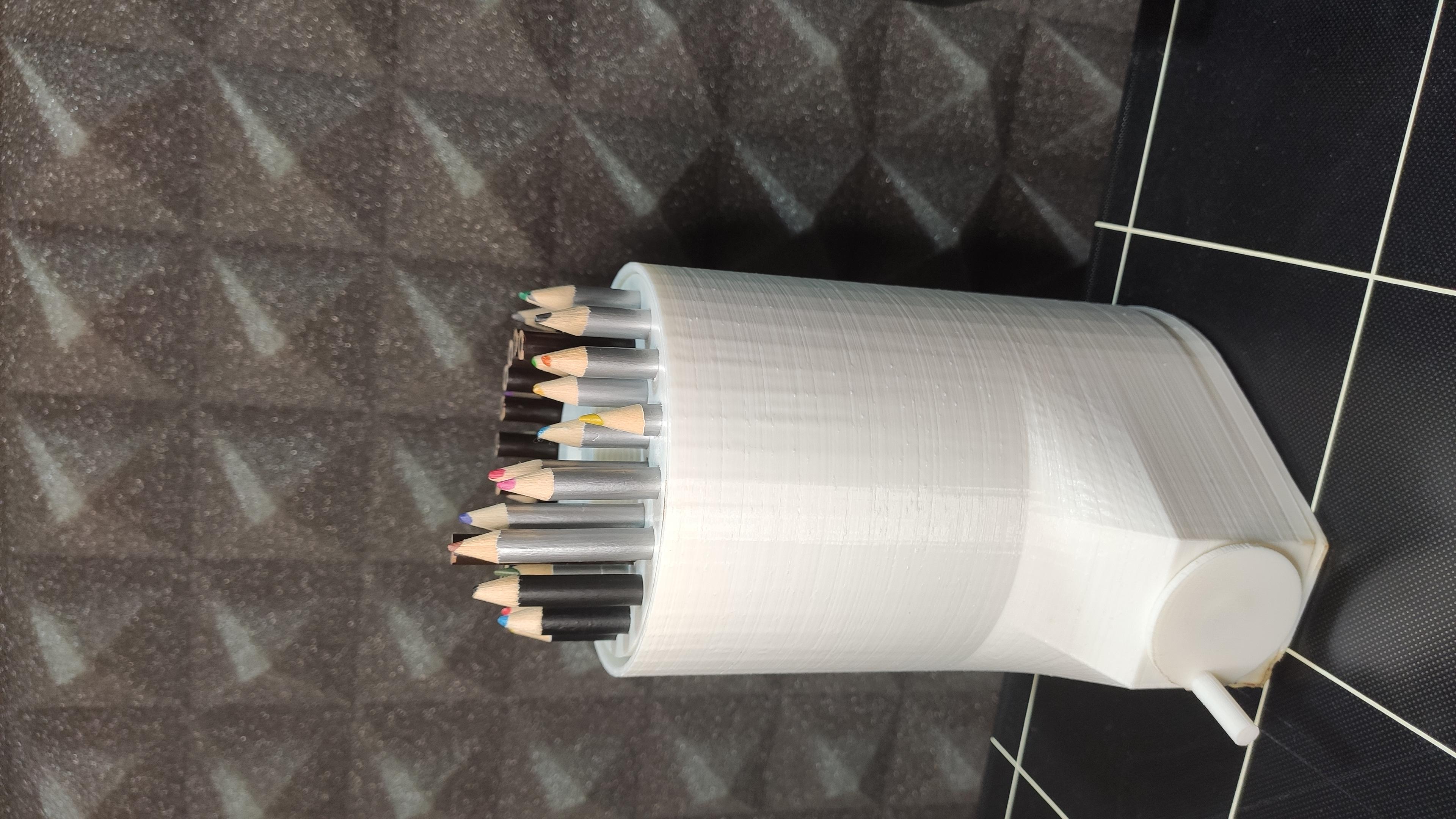 Pencil Carousel and Rotary Sharpener 3d model