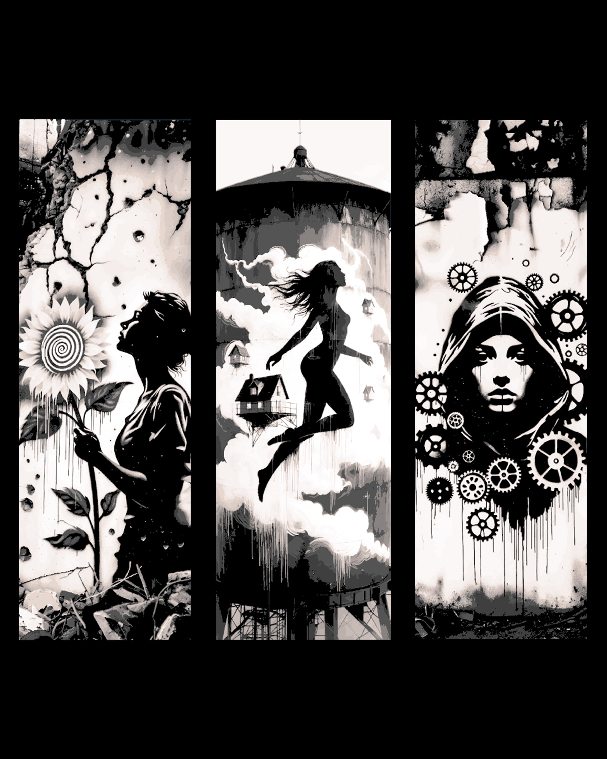 City Murals and Graffiti as Art - Set of bookmarks 3d model