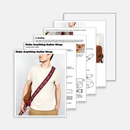 Guitar/Camera Strap Hardware (+laser & sewing patterns) 3d model