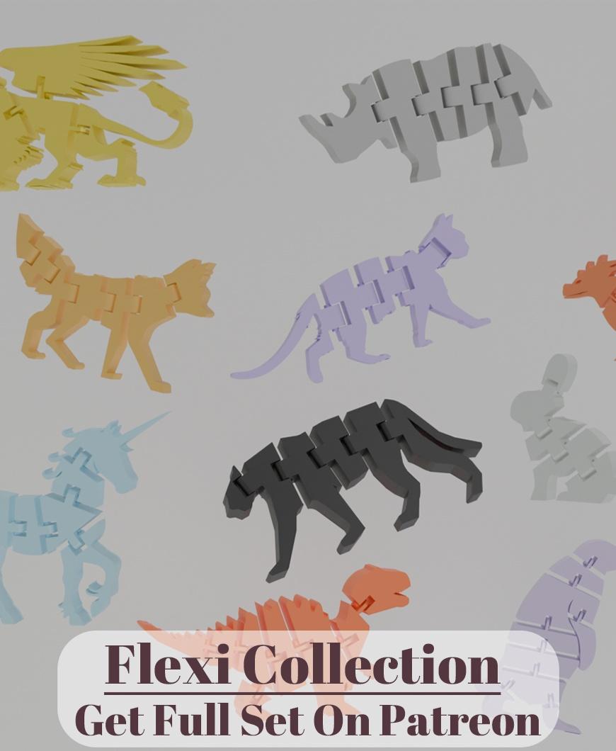 2D Flexi Animal Collection 3d model