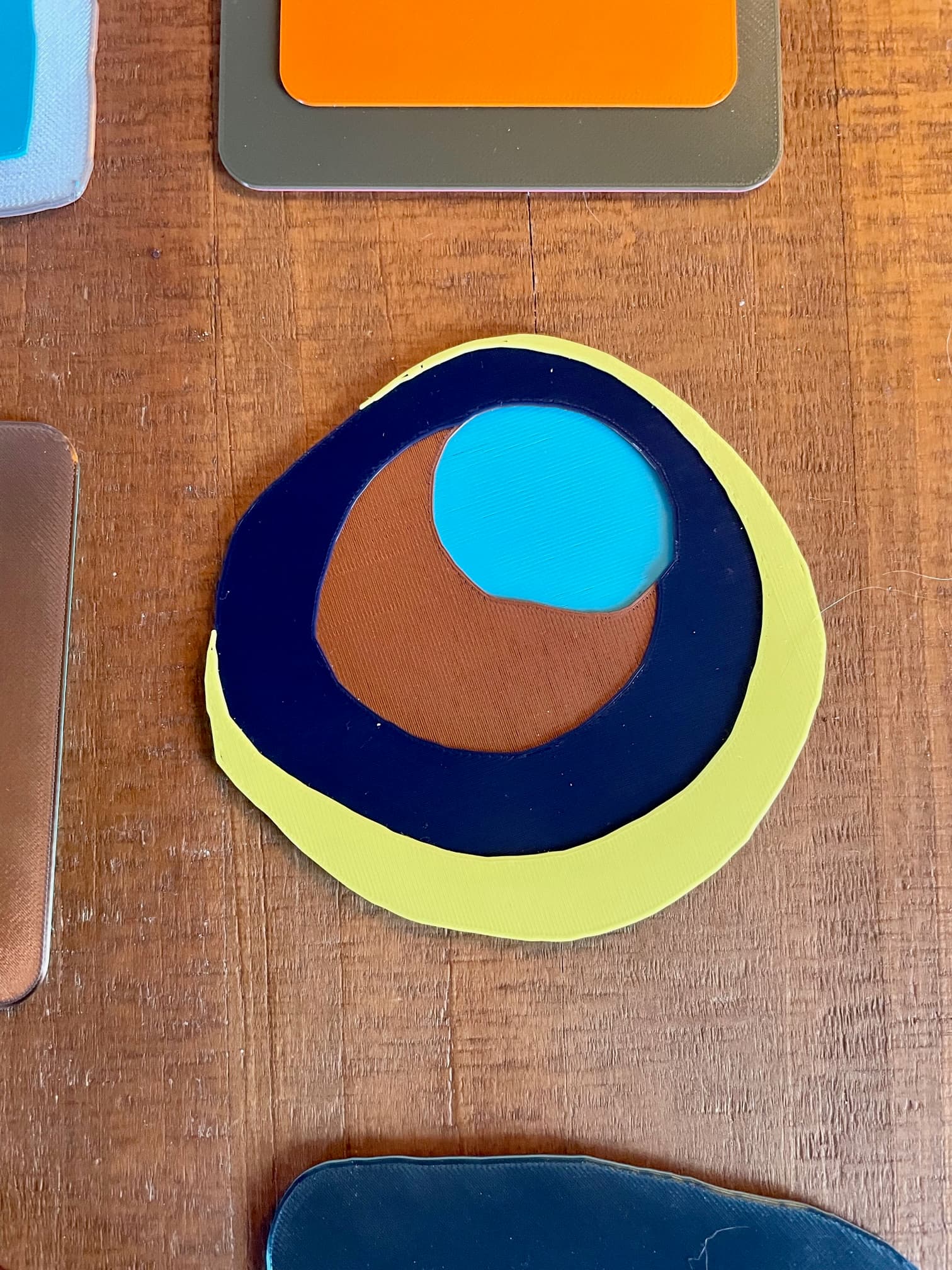 Squiggle Circles Retro Coaster 3d model
