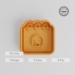 Calendar Cookie Cutter & Stamp Set, Perfect for Cookies & Fondant, 6 Piece Set, Date Marker, Kid Schedule, Event Planner PRODUCT_3593 3d model