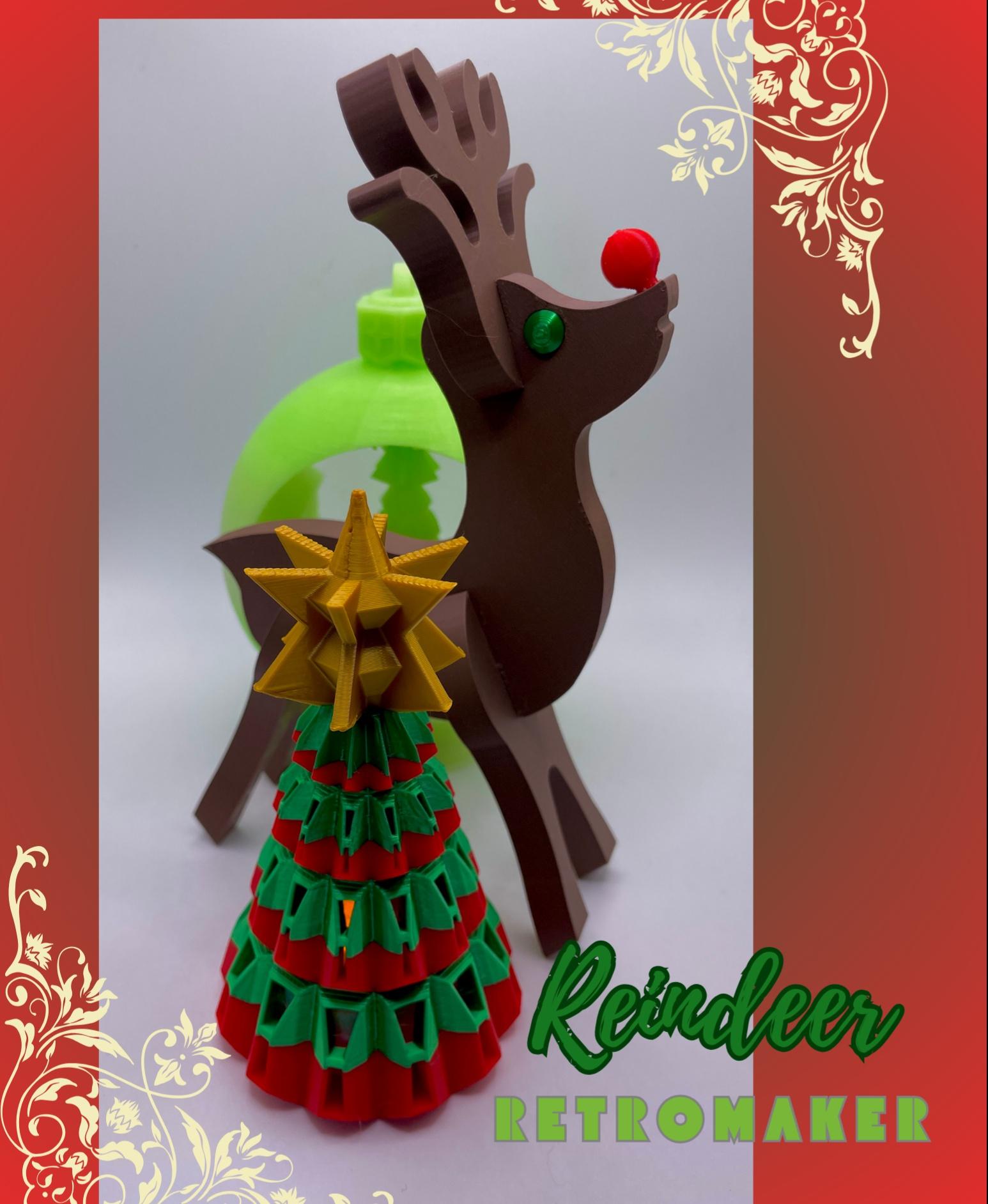 Reindeer Wood Cut Kit 3d model