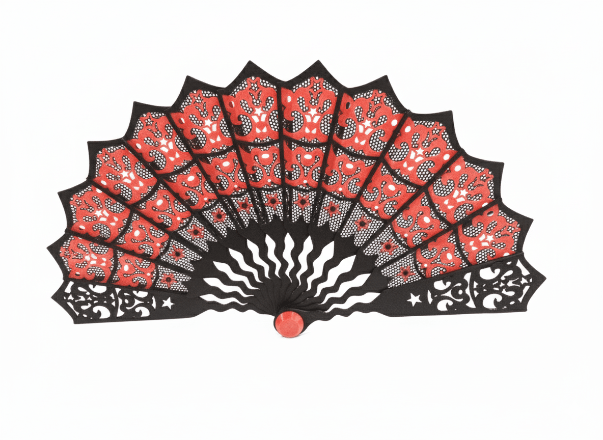 Halloween Spider Web Hand Fan 3d model