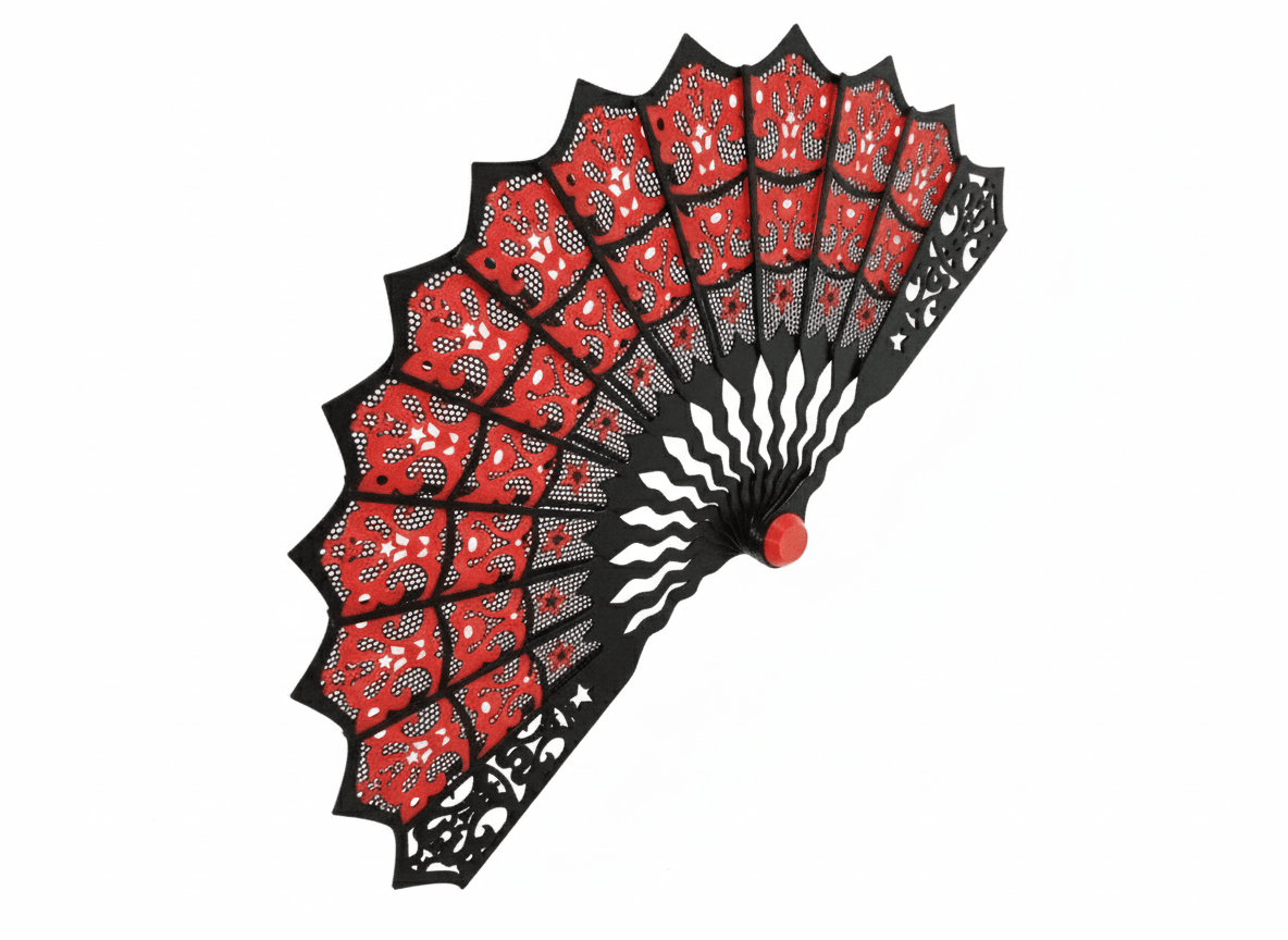 Halloween Spider Web Hand Fan 3d model