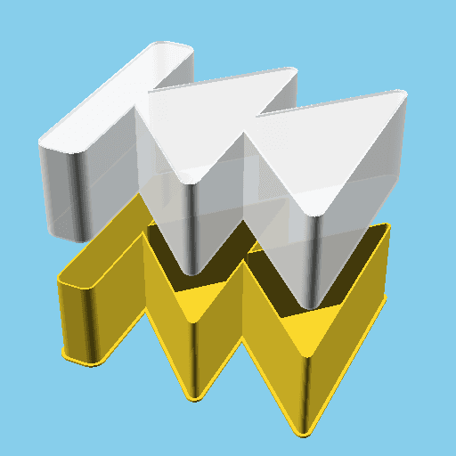 Media icon Previous, nestable box (v1) 3d model
