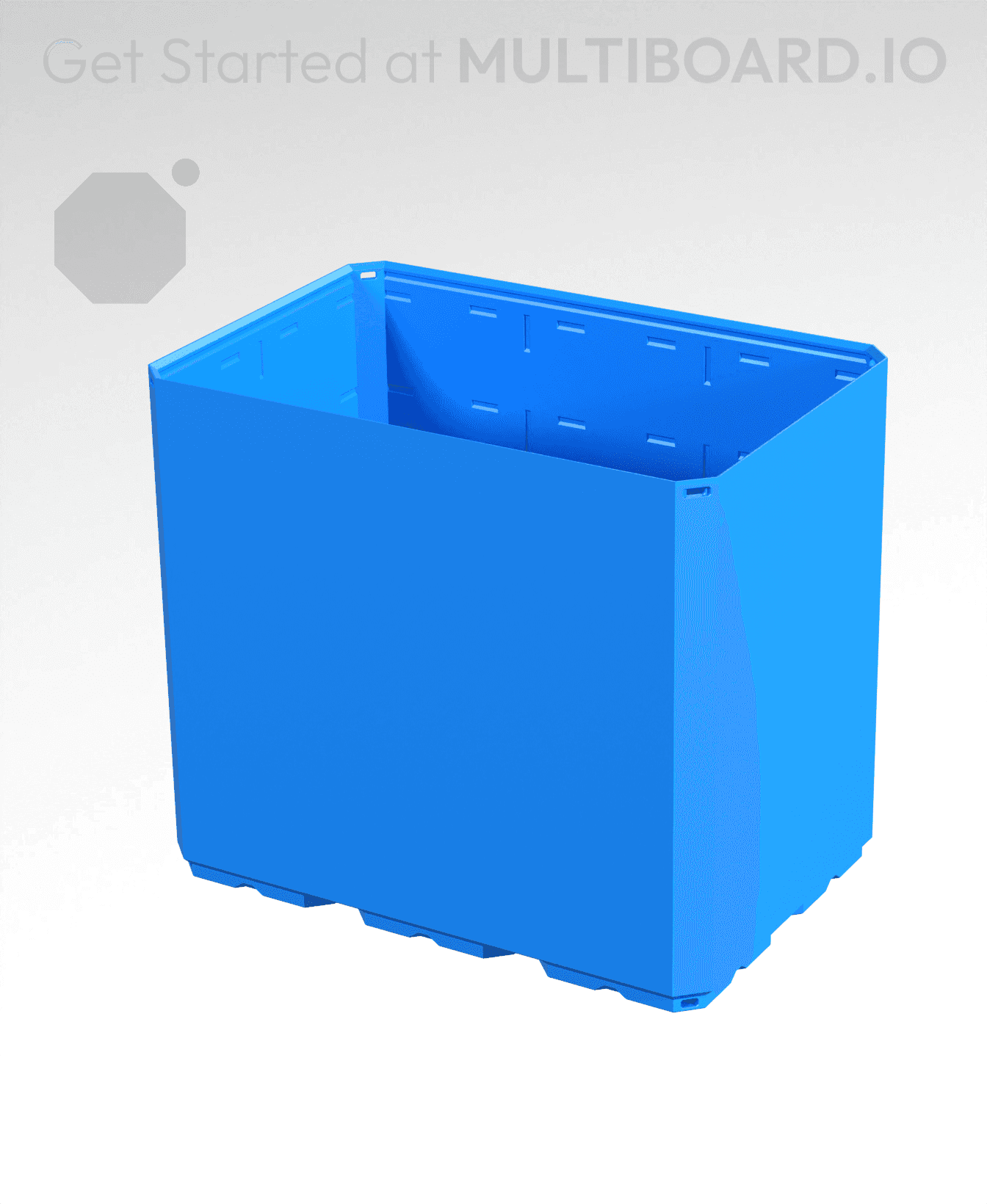 3x2x2.5 CU - Simple Walls - Multibin Shell 3d model