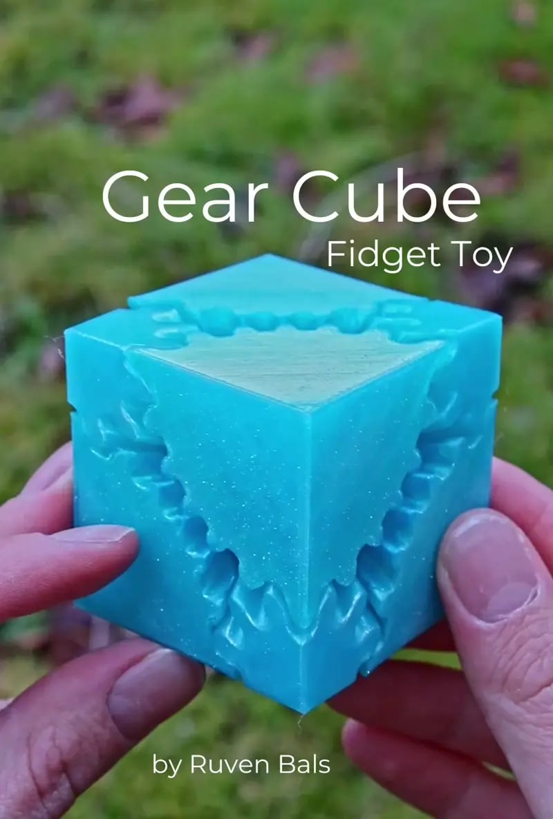 Gear Cube Fidget Toy 3d model