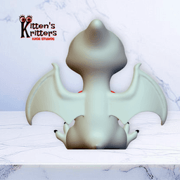 Valentines Day pteranadon love keychain and figurine set of 4 3d model