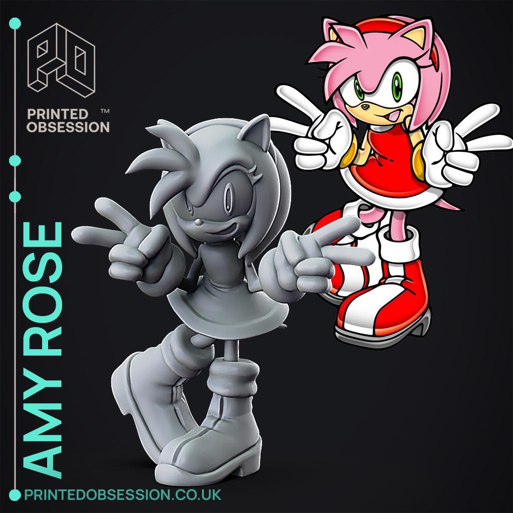 Amy Rose - Sonic The Hedgehog - Fan Art 3d model