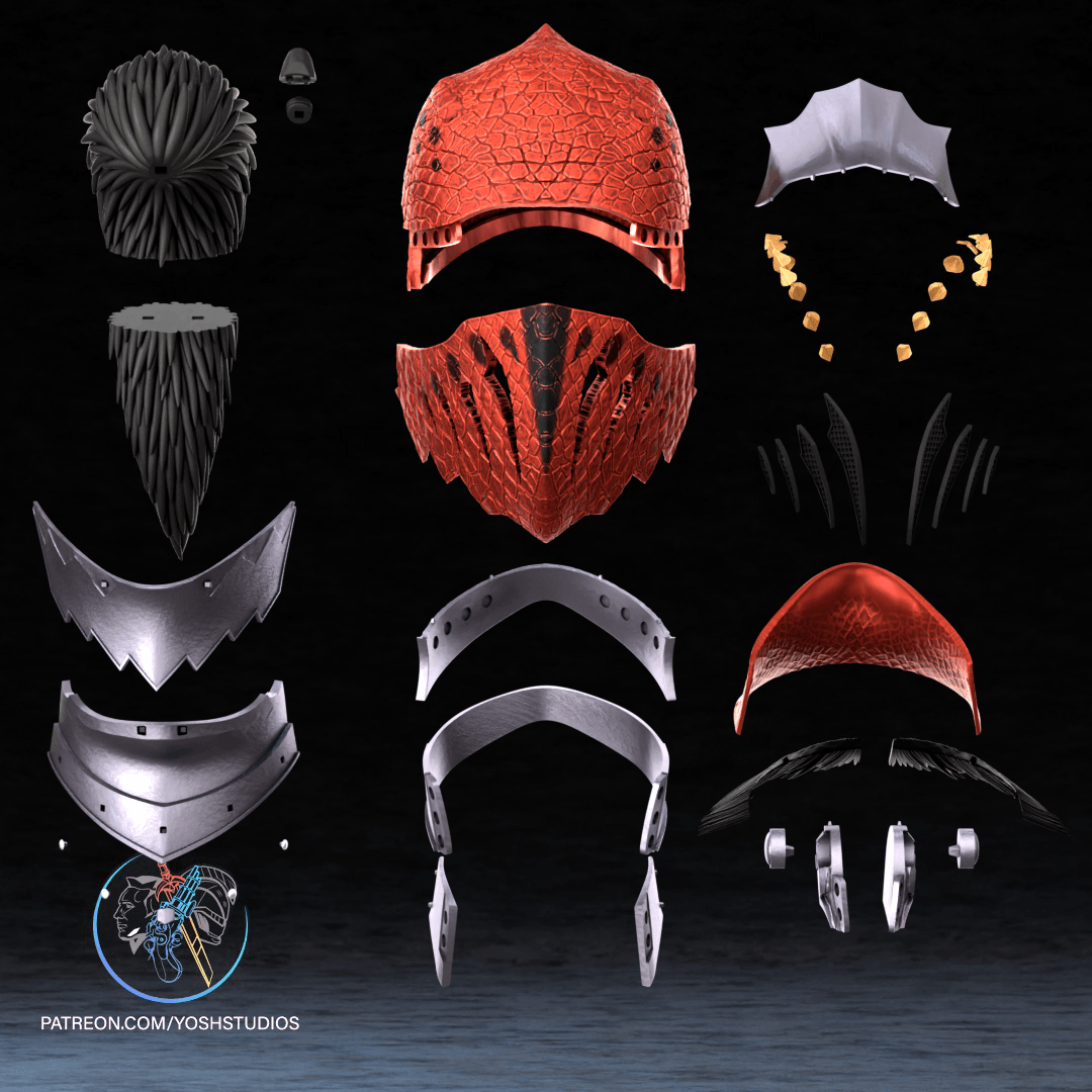 Monster Hunter Anjanath Helmet 3D Printer STL File 3d model