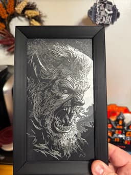 "Wolfman" - Huetober Monster Portraits in Hueforge 3d model