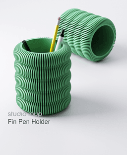 Fin Pen Holder 3d model