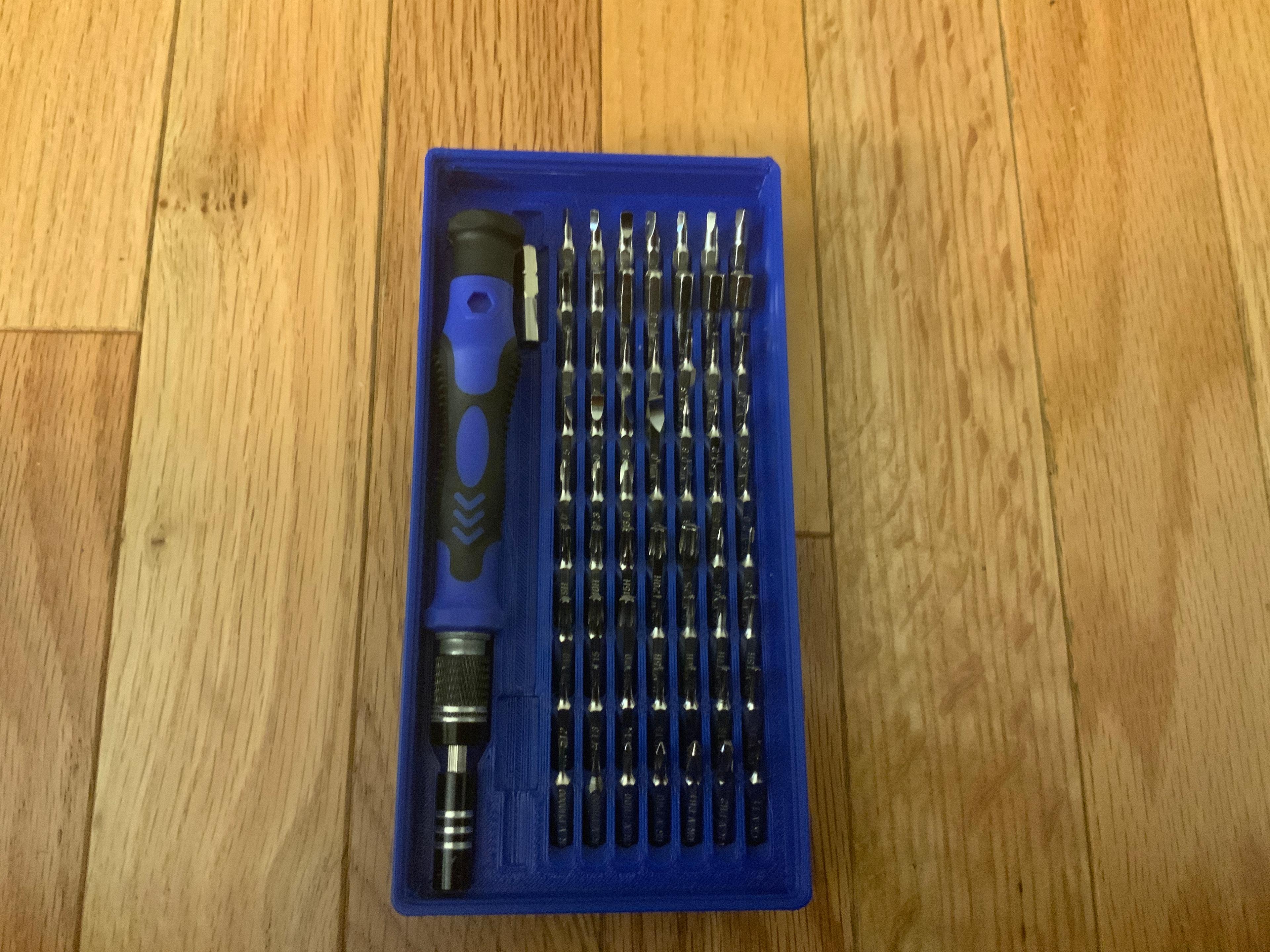 Gridfinity iFixit Mako + ES121 Screwdriver Holders - Took about 6hrs to print on Ender 3 at 0.28 layer and 0.6mm nozzle. Works well enough with my strebito ifixit knockoff set. - 3d model