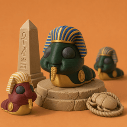 FlexiSlugs Jade Pharaoh - Flexi Articulated Chibi Slug STL 3d model