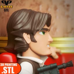 Han Solo vs Greedo Chibi STL for 3D Printing ChibiSTL 3DXM 3d model