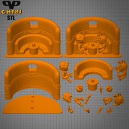 Han Solo vs Greedo Chibi STL for 3D Printing ChibiSTL 3DXM 3d model