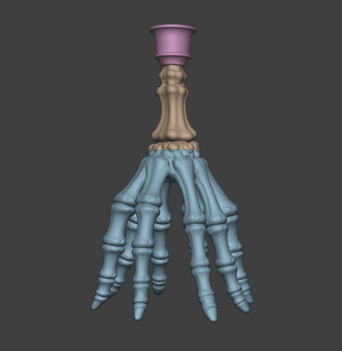 Skeleton Hand Candle Holder 3d model