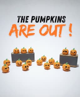 PUMPKINS ARE OUT / GRIMACING PUMPKINS / MINI PUMPKINS / HALLOWEENDECOR 3d model
