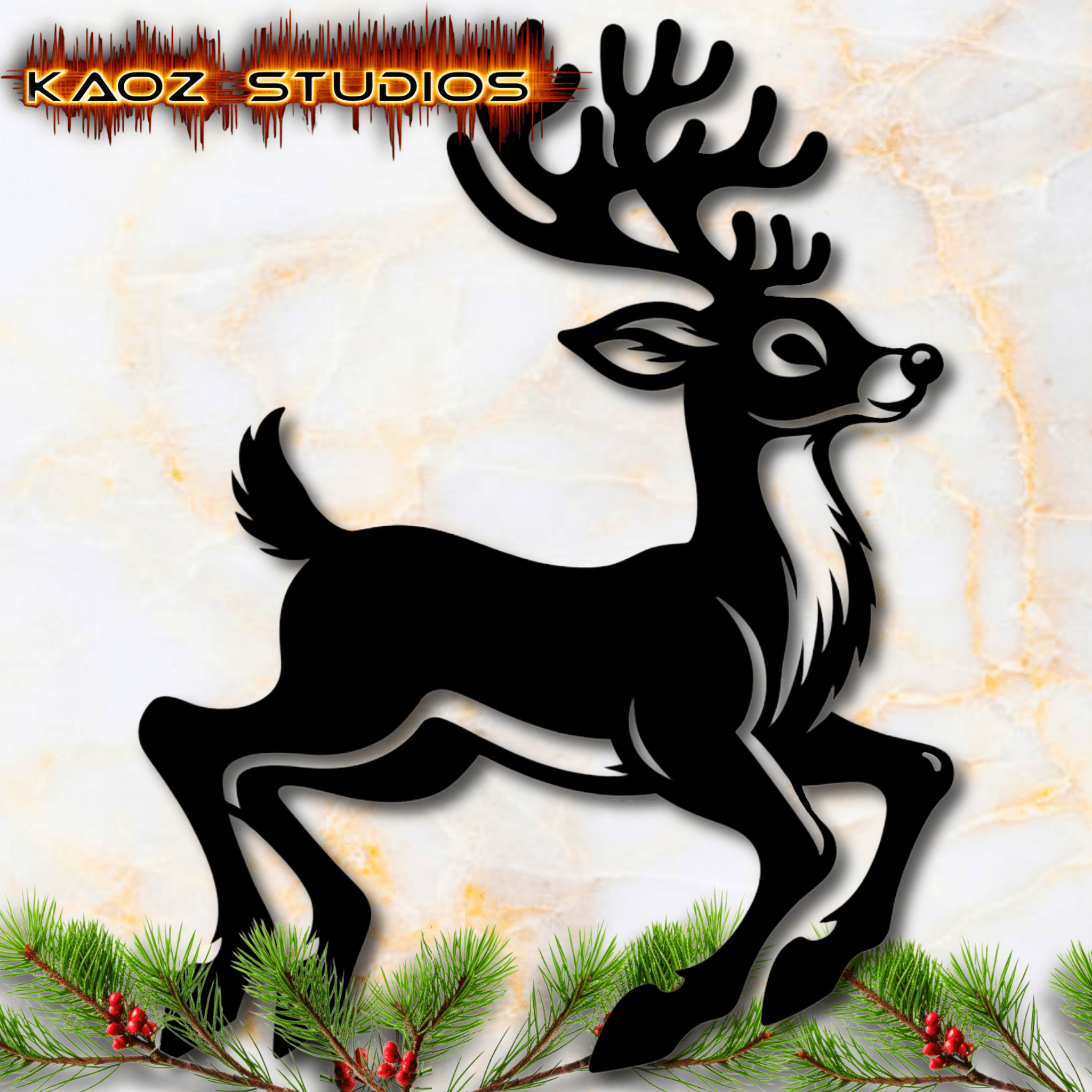 rudolph wall art reindeer wall decor christmas decoration 3d model