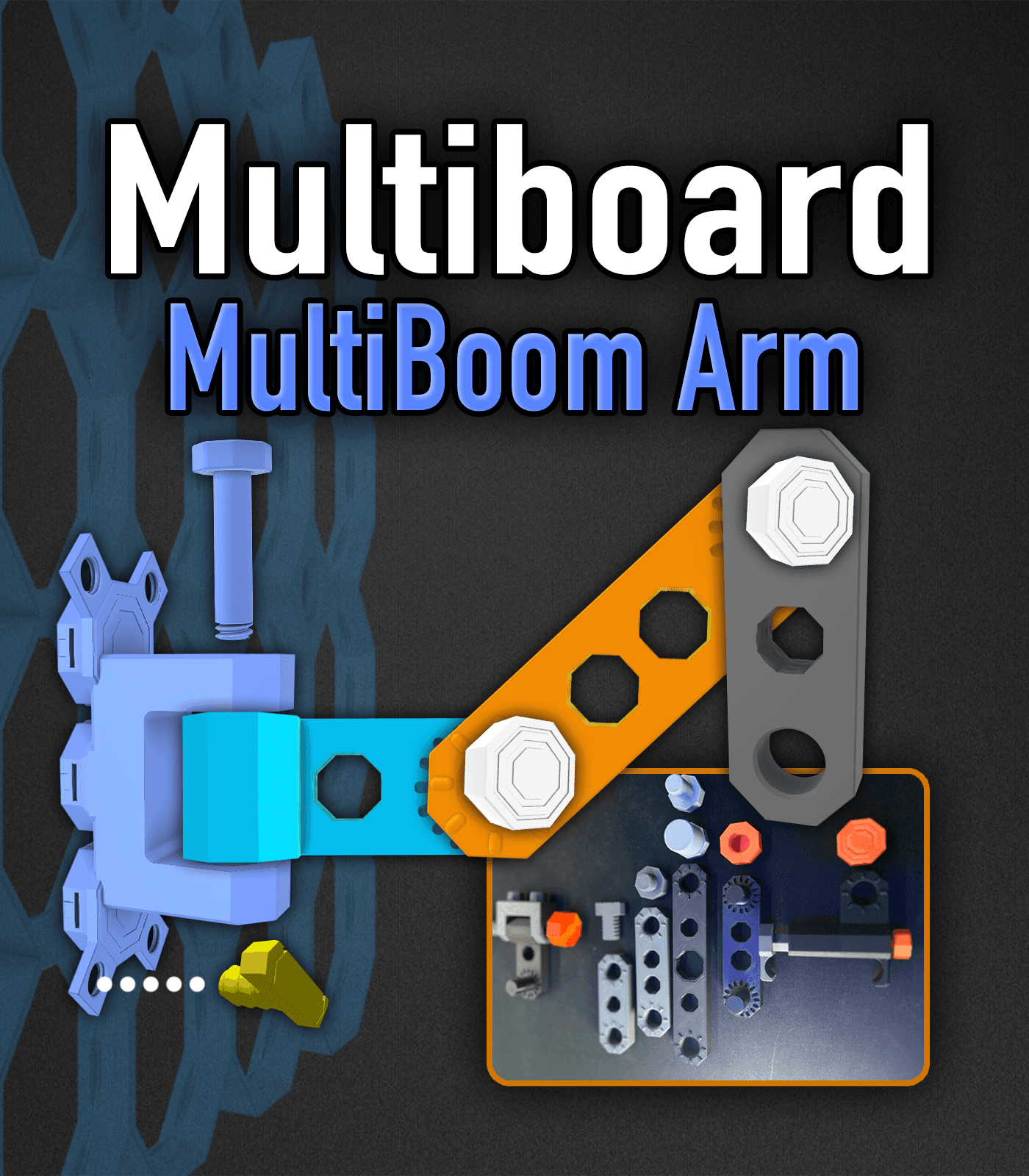 MultiBoom Arm - Multiboard Boom Arm 3d model
