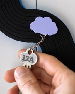 Cloud // Flatland Keychain Magnet 3d model