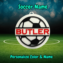Soccer Name Keychain 3d model