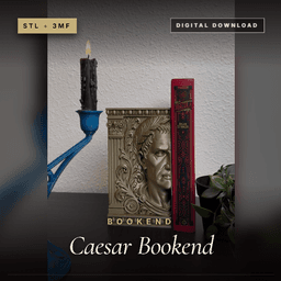 Caesar Bookend Victorian Gothic Decor Classical Bust Bookend Dark Academia Decor 3d model